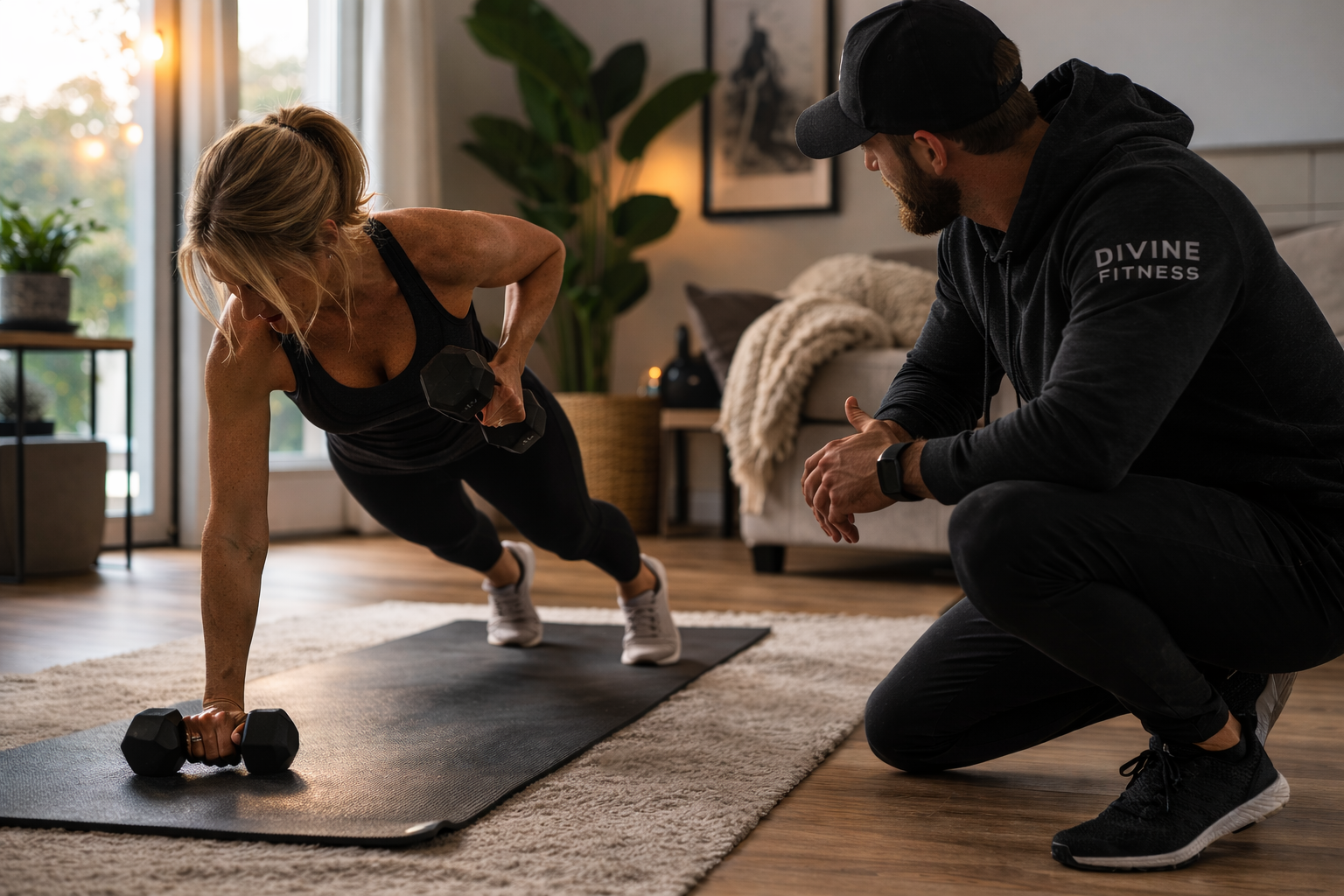 At-home personal training session in Reno
