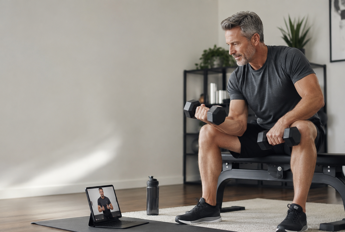 Client training remotely while traveling